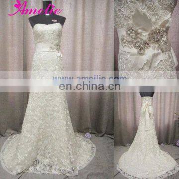 AC1056 Fitted Venice Lace Real Photos Wedding Dress