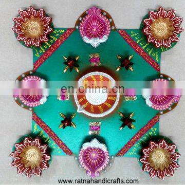 Decorative Clay Diya Lamp