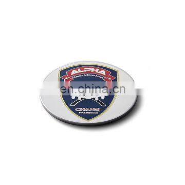 Hotsale customized double color enamel metal protuberance LOGO round shape souvenir coin