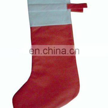 cheap Red Non-woven Christmas sock gift bag