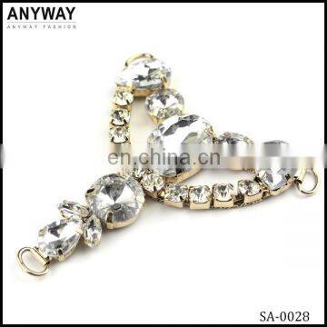 Cheap price cute design good quality durable large acrylic rhinestone buckles for school shoes