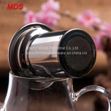 Heat Resistant Penguin Stainless Steel Lid Glass Teapot Set With Strainer photo-2