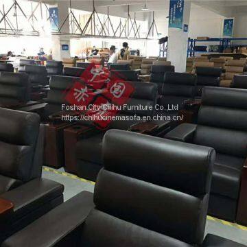 High End Brown Genuine Leather Electric Recliner Sofa for Home Theater photo-5