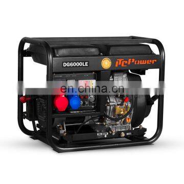 China manufacturer 4.5kw open frame single phase diesel power generator