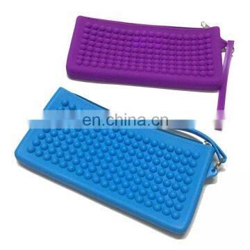 Silicone Zip Pouch Wallets Coin Purse Bags Pencil Case Gifts Box Women Travelling Pouch photo-3
