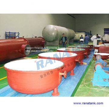 RANA provide coating/molding New durable 0.5-150 cubic steel lining PTFE/ PFA/ ETFE anticorrosive equipment with long Service life 15-20 years Industrial Chemical Tank