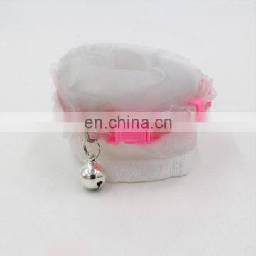 Cute Lace Elastic Band Bell Dog Collar photo-5