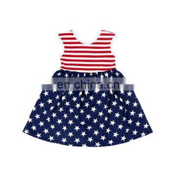 Girl Stripe And Star Backless Kids Twirl Dress 4th Of July Dress photo-5