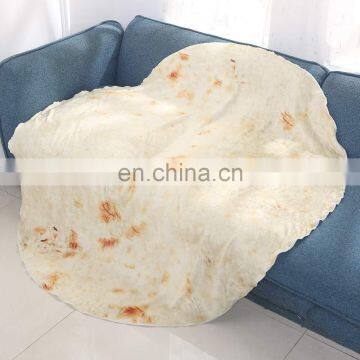 Burritos Wrap Throw Blanket Tortilla Blanket Round Food Blanket 71Inch photo-7