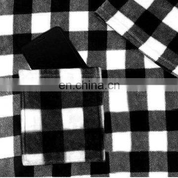 Cozy Plaid White Fleece Custom Blanket With Sleeves Wearable Electric Blanket photo-4