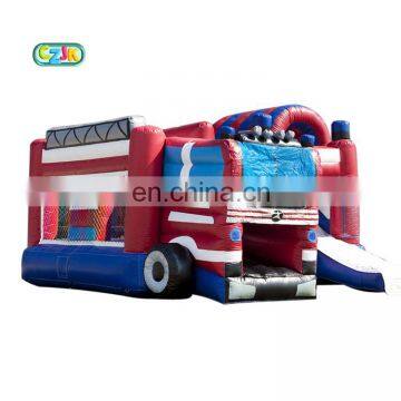 3 in 1 game fire truck firetruck jumper inflatable bouncer slide combo bounce house