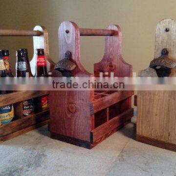 Wooden Beer Tote 6 Pack