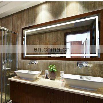 Durable Home Illuminated Decorative Bath Wall Antioxidative Mirror Ultra Clear