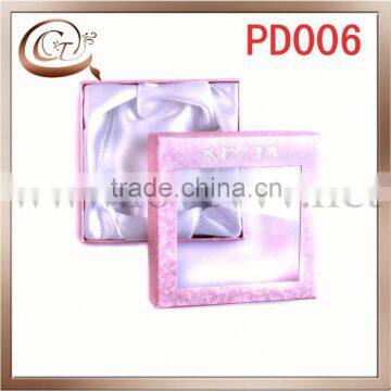 promotional pink box packaging wholesale with clear window