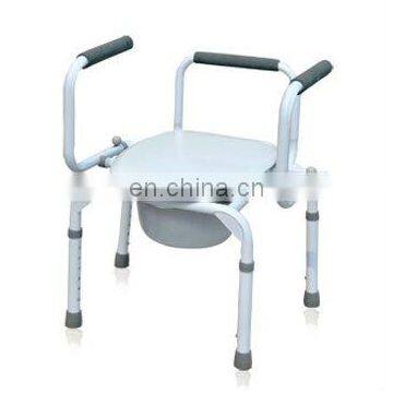 BME688 Hot Sale Elder Stainless Steel Folding Steel Commode Chair