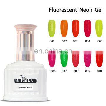 Queen Shining free sample Glow In The Dark Soak Off UV Fluorescent Neon Luminous gel nail polish