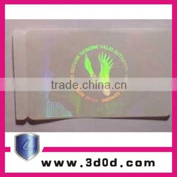 plastic card with golden background and hologram