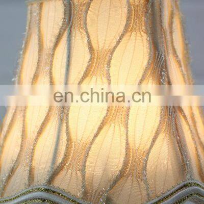 Home Decor Modern Round Fabric Shade Aluminium USB Charging Port Bedroom Bedside Table Lamp photo-2