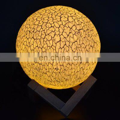 8-20cm 3D Printing Creative Novelty Gift Moon Desk Table Lamp With Remote Control photo-2