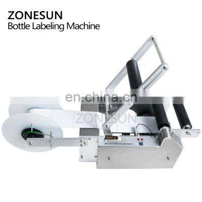 ZONESUN TB-50 Electric Sticker Glass Ampoule Vial Plastic Round Bottle Labeling Machine photo-3