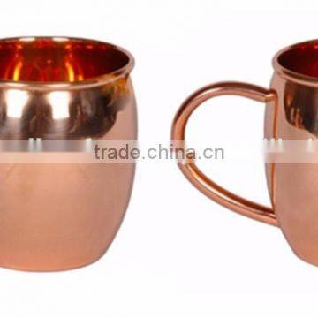 Non Hammered Copper Mug, 16 Oz Smooth Plain Copper Moscow Mule Mug photo-5