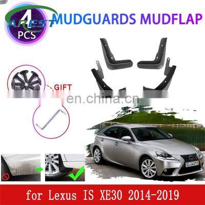 4PCS for Lexus IS IS200T IS250 IS350 IS300 IS300H XE30 2014~2019 Mudguards Mudflaps Fender Mud Flap Splash Guards Accessories