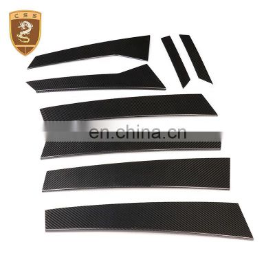 Carbon Fiber Middle Column Decorative Strip Car Auto Accessories Body Parts For Macan 95B 2014+