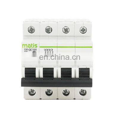 Top quality fine processing dependable performance Matis MM50H-4P 380V 50/60hz mcb miniature circuit breaker