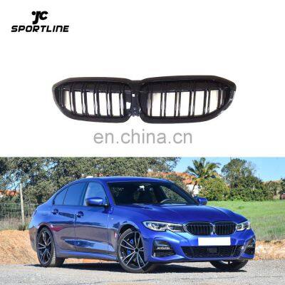 Glossy Black Dual Slats G20 Car Kidney Grill for BMW G20 G21 330i M340i M Sport Sedan 2019 2020