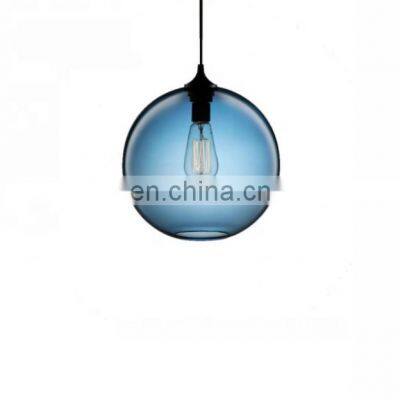 Colorful Glass Sphere Pendant Lamp E27 Retro Indoor Decorative Lighting