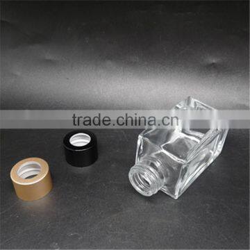 90ml Square Glass Material Clear Color Aroma Diffuser Bottles With Aluminum Caps photo-3