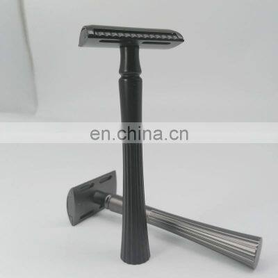 Popular Metal Silver Stainless Steel Custom Double Edge Safety Shaving Razor for Men photo-4