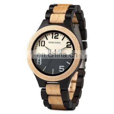 BOBO BIRD Handmade Wristwatch Wooden Watches Men Luxury Business with Maple Wood Band Dropshipping