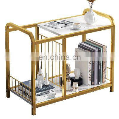 Modern Living Room Furniture double corner table storage Tea Tables Marble Storage Centre Coffee Table