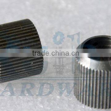 tube connecting nut with knurl