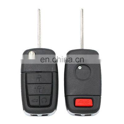 4+1 Buttons Keyless Entry Replacement Key Shell Car Flip Folding Remote Key Case Fob 5 Button for Pontiac G8 2008-2009