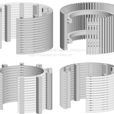 Нержавеющие стальные цилиндрические корзины с вью-образным проволочным намотом photo-5