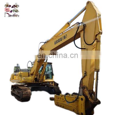 Komatsu PC400 crawler excavator price low, cheap Japan made 40 ton large scale digger with hammer