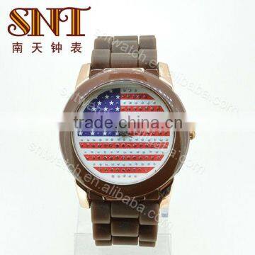 SNT-SI034 waterproof rubber wristband silicone watch interchangeable bracelet watch