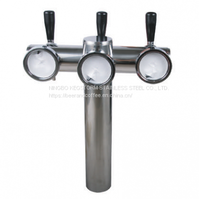 Chrome Plated Brass Beer Font 1 Tap, 2 Taps, 3 Taps, 4 Taps, 6 Taps, 6taps, Snake Tower, Beer Column, U Shape Tower, T Shape Tower, Vase Tower Etc. photo-2