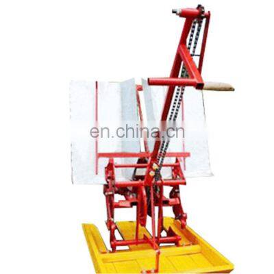 Manual walking rice transplanter 2 rows rice seeding planter for sale