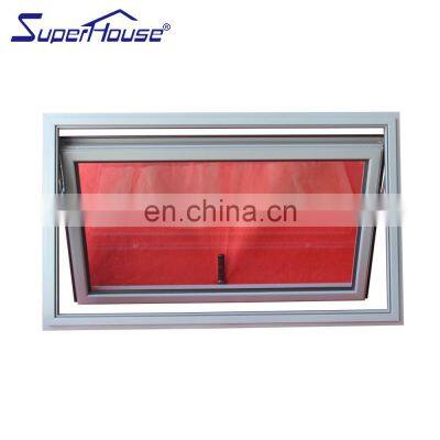 Australia Aluminium Alloy Aluminum Awning Windows Waterproof Double Tempered Glass Restaurant Awning Window