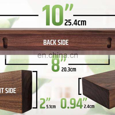 Eco Friendly Wall-mounted Magnetic Bamboo 17 Inch Knife Strip Wood Magnetic Knife Holder photo-5