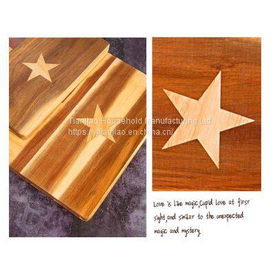 Customized Acacia Wood Splicing Rubber Wood Chopping Board Cutter Vegetable Meat Cheese Kitchen Solid Wooded Cutting Boards
