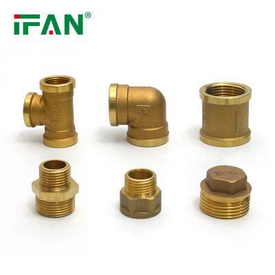 IFAN Copper Mamelon Brass Pipe Fittings Reducing Fitting Nipple Brass Fitting Brass Reduce Nipple photo-3