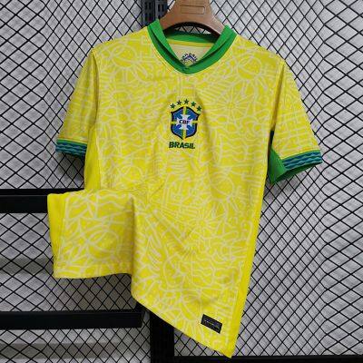 2425 Copa America Brazil Home Fan Edition Men's Short Sleeve Quick Drying T-shirt Top Customized by Neymar