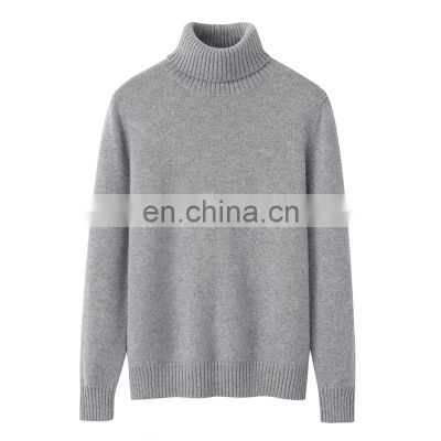 100% Cashmere Ladies Pullover Basic O-Neck Turtleneck Sweater Thick Winter Warm Knitted Fashion Solid Pattern Front Logo Casual