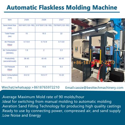 manufacturer automatic horizontal sand moulding machine with sand mold rotary line