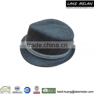 100% Polyester Bowler Hat With Decoration For Men