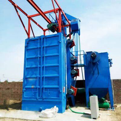 Used hook type shot blasting machine, dust removal and rust removal surface cleaning machine, large automatic sandblasting machine